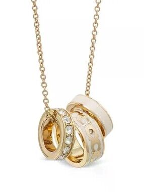 Coach Signature Enamel Rondell Necklace